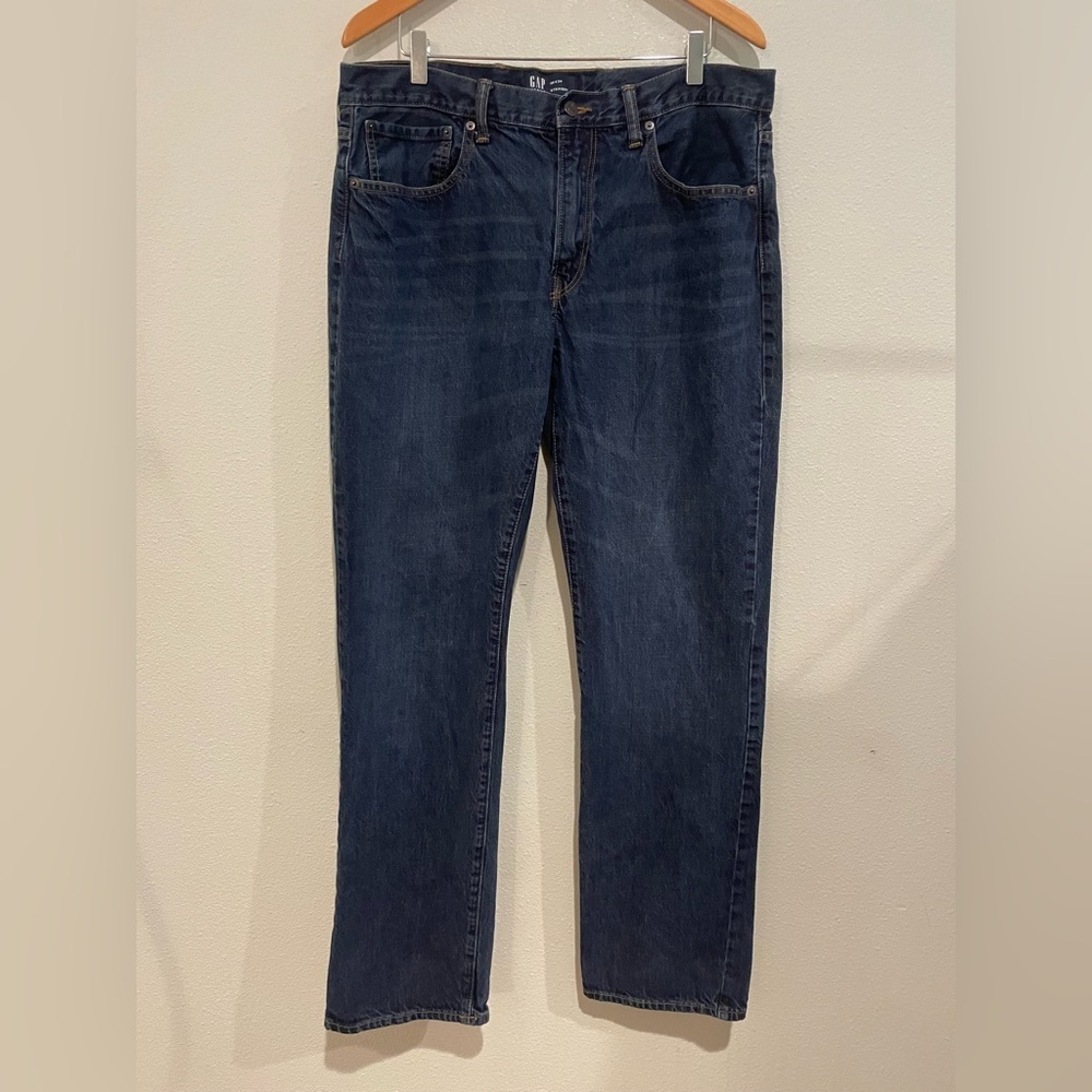 GAP Men's Dark Blue Straight Jeans